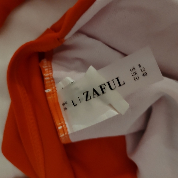 Bright Orange high cut one piece - Picture 3 of 3